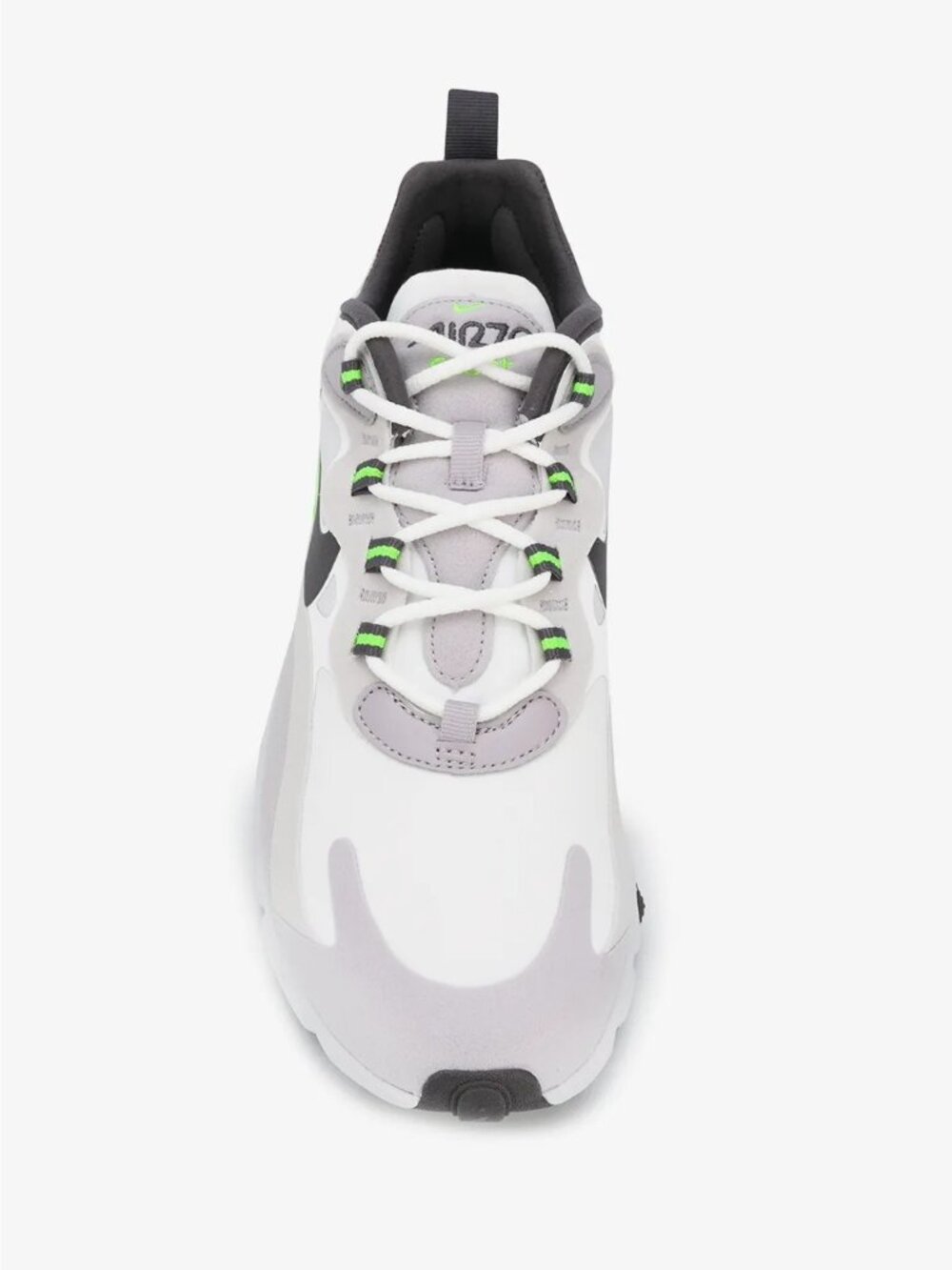 Nike Air Max 270 React Summit White Grey Electric Green Mens Size 9 CI3866-100 - Picture 9 of 13